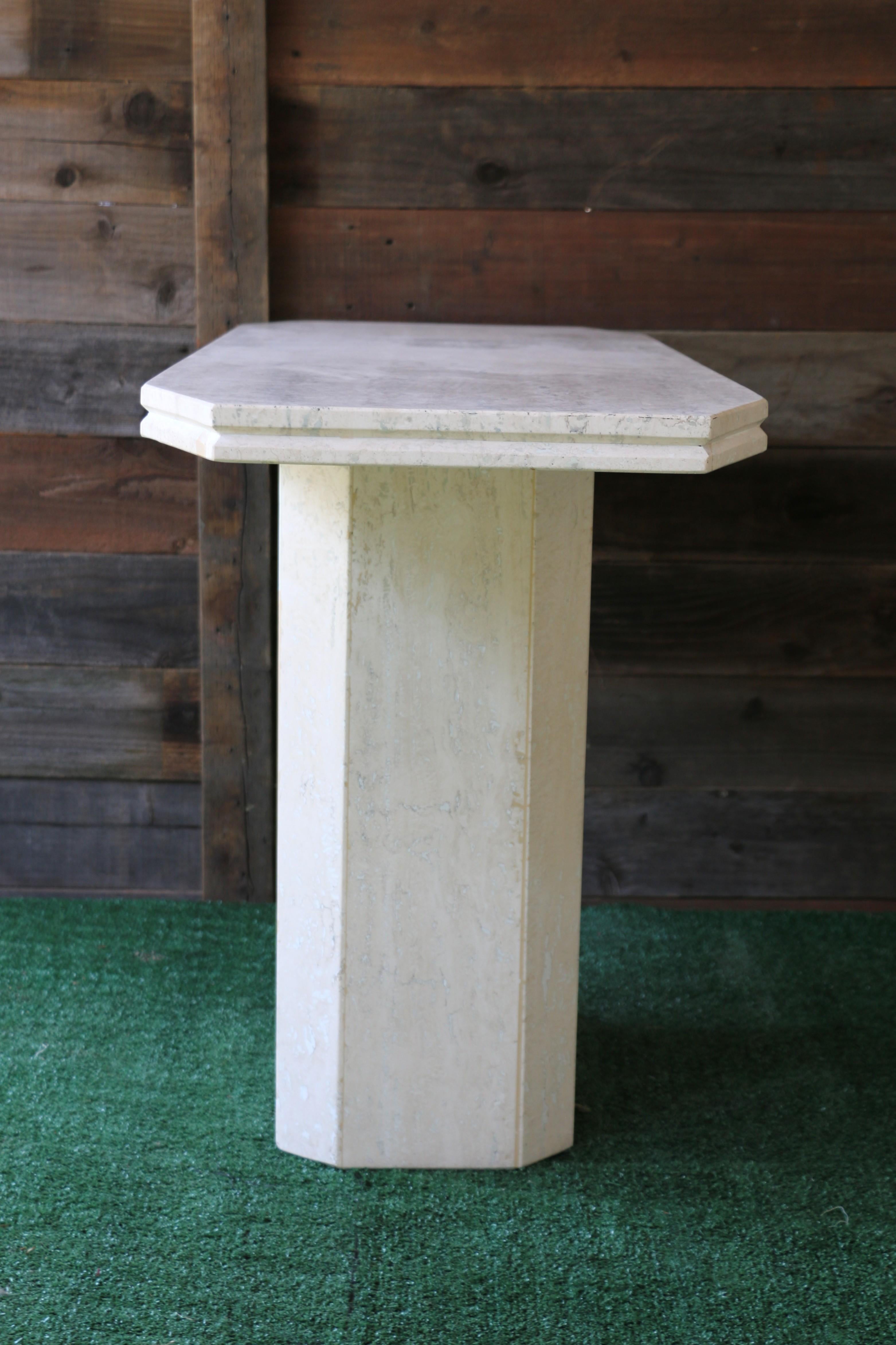 Vintage Travertine Console Table, 1970s en venta 9