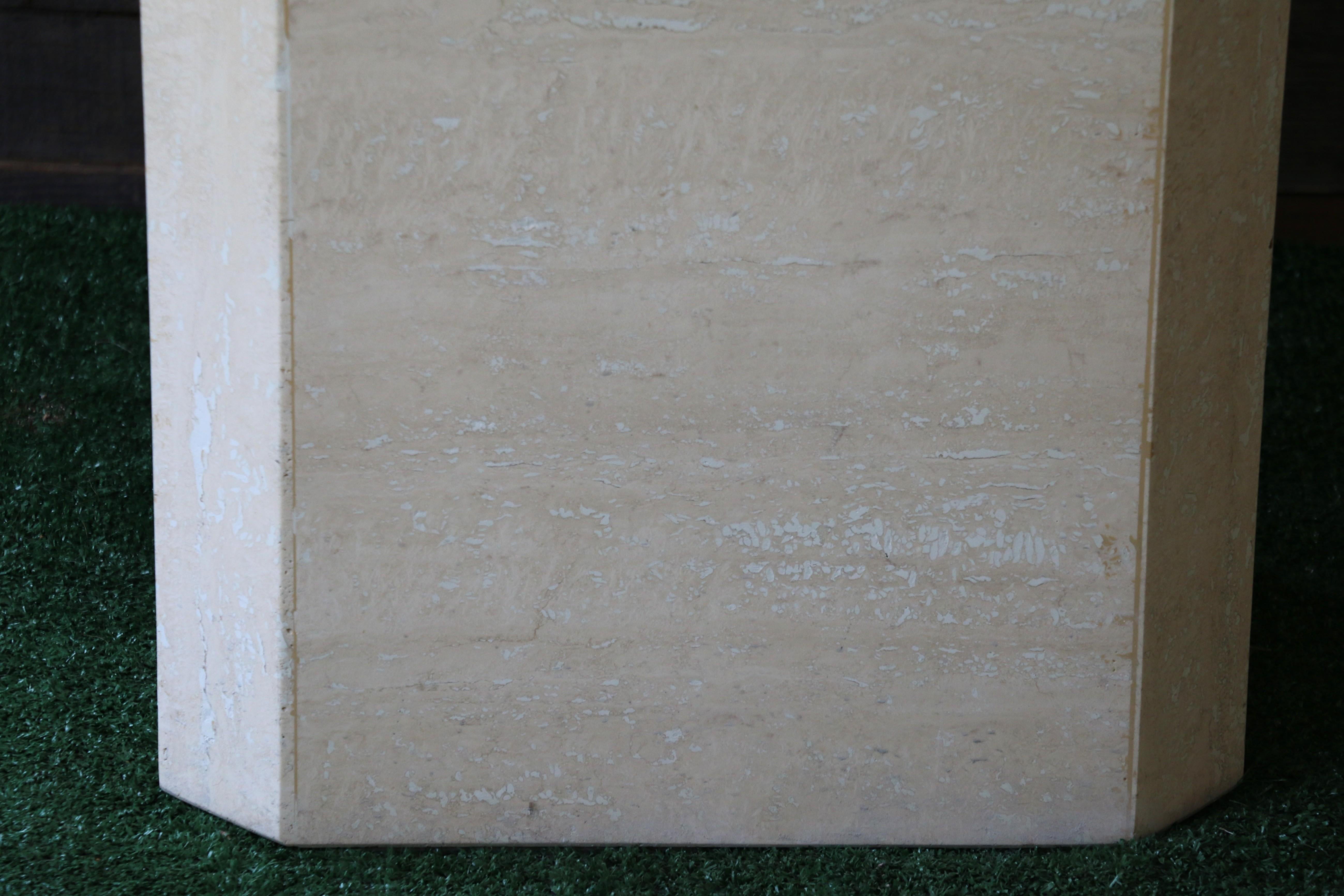 Vintage Travertine Console Table, 1970s en venta 11