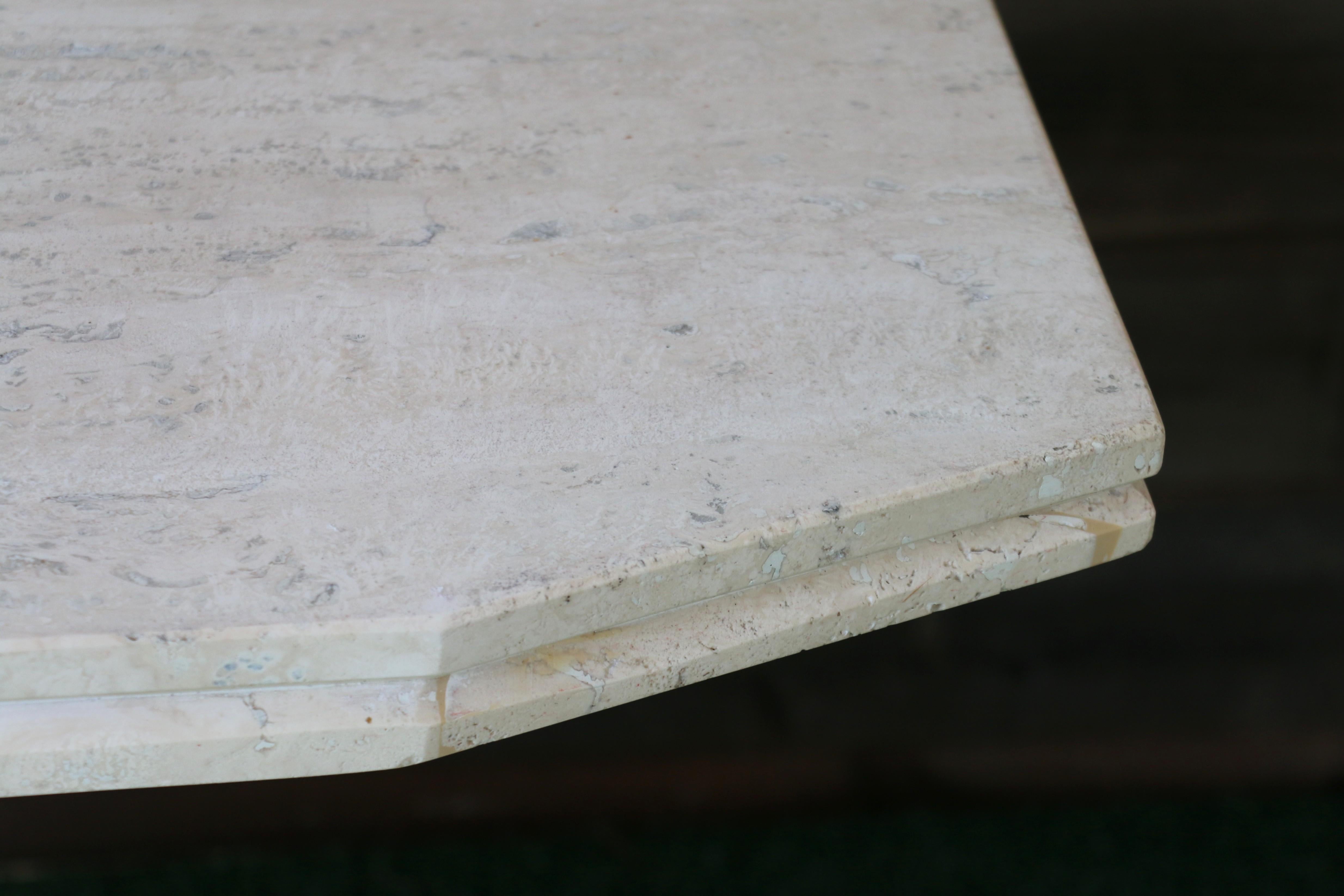 Vintage Travertine Console Table, 1970s en venta 12