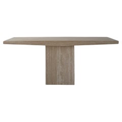 Vintage travertine console table made in Italy (1970s)