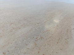 Vintage travertine dining table, 1970s