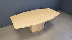 Vintage Travertine Dining Table, 1970s