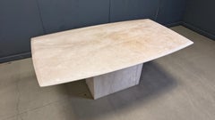 Vintage travertine dining table, 1970s