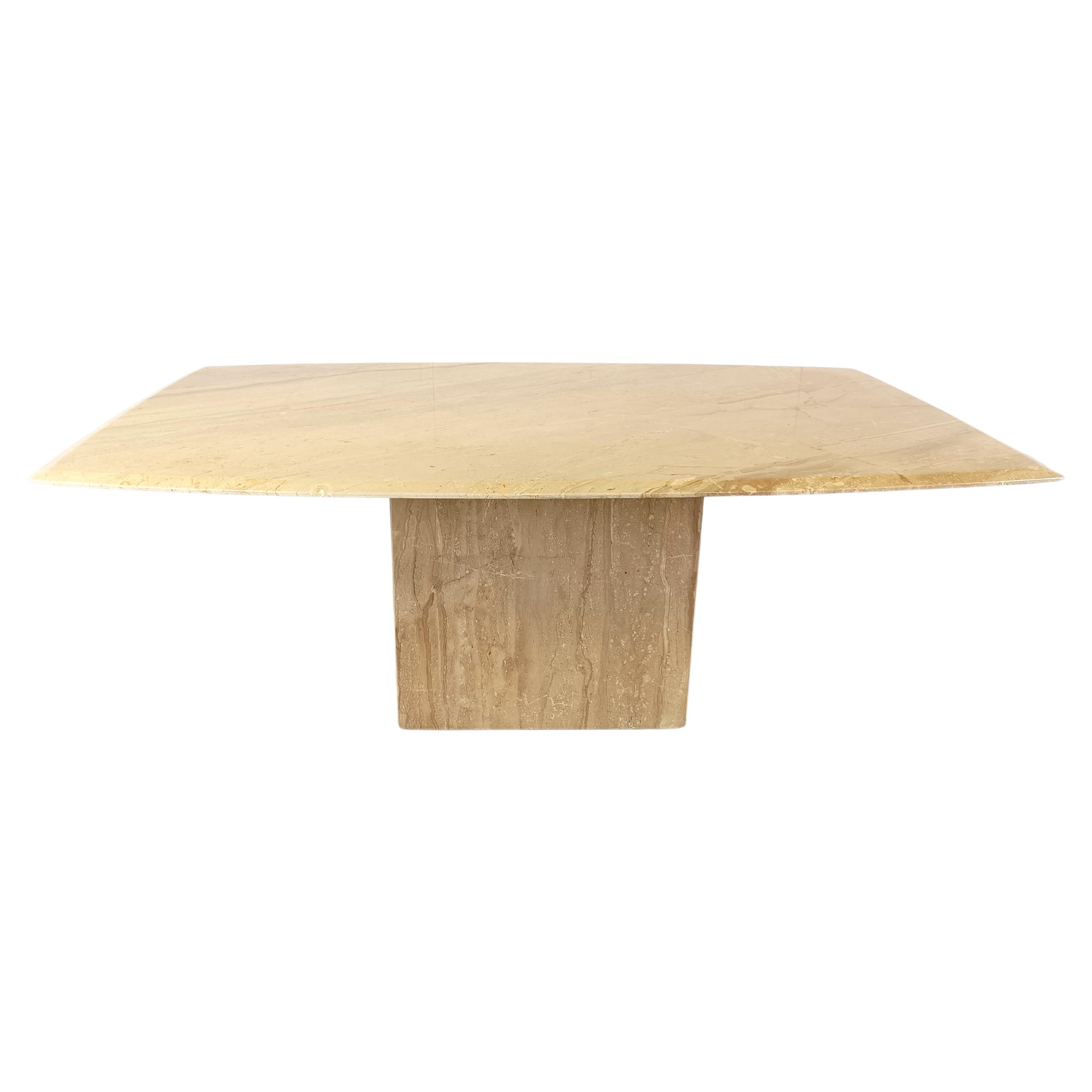 Vintage travertine dining table, 1970s