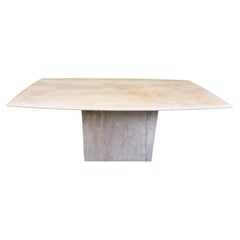 Vintage travertine dining table, 1970s