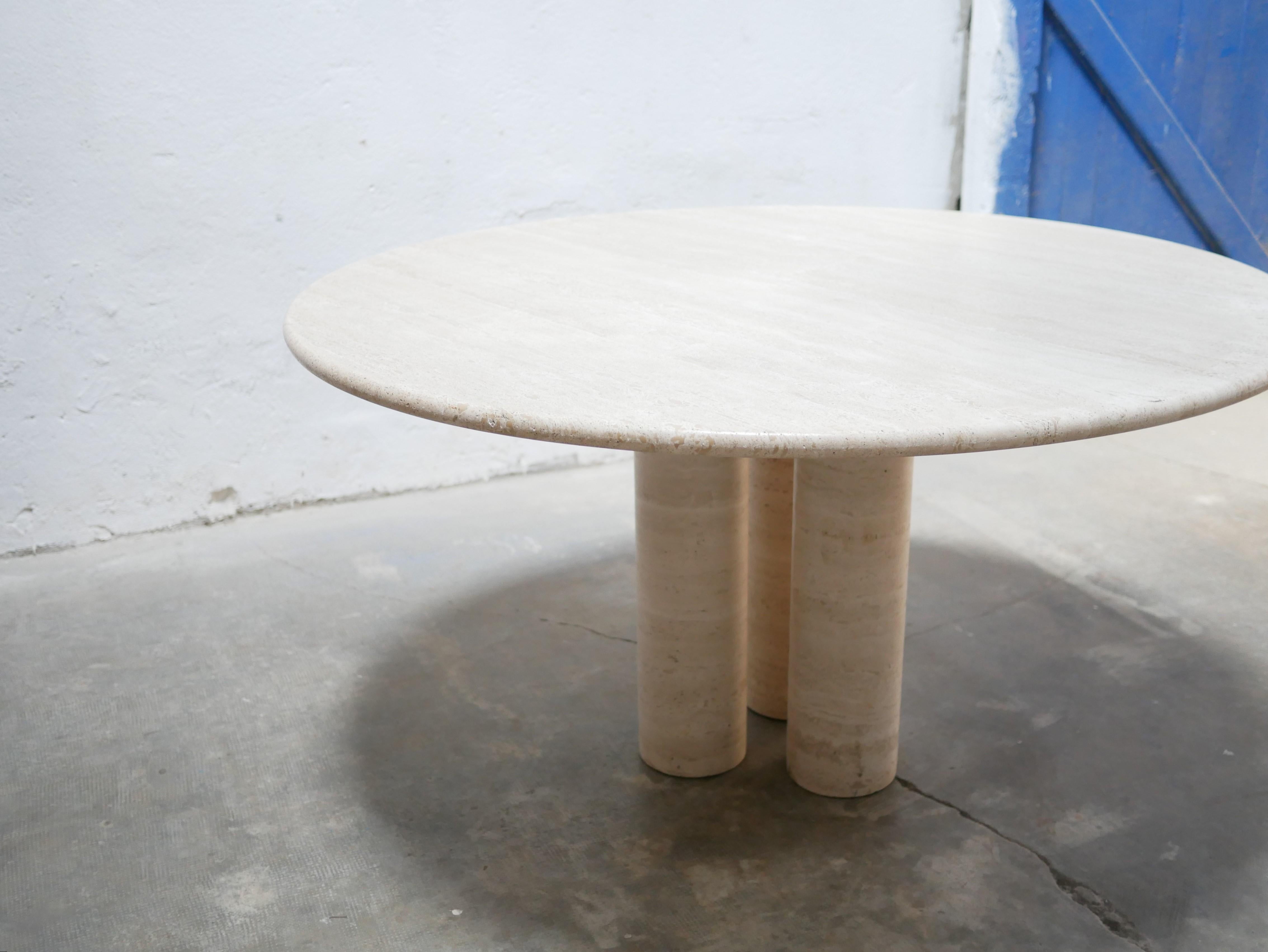 Vintage Travertine Dining Table For Sale 10