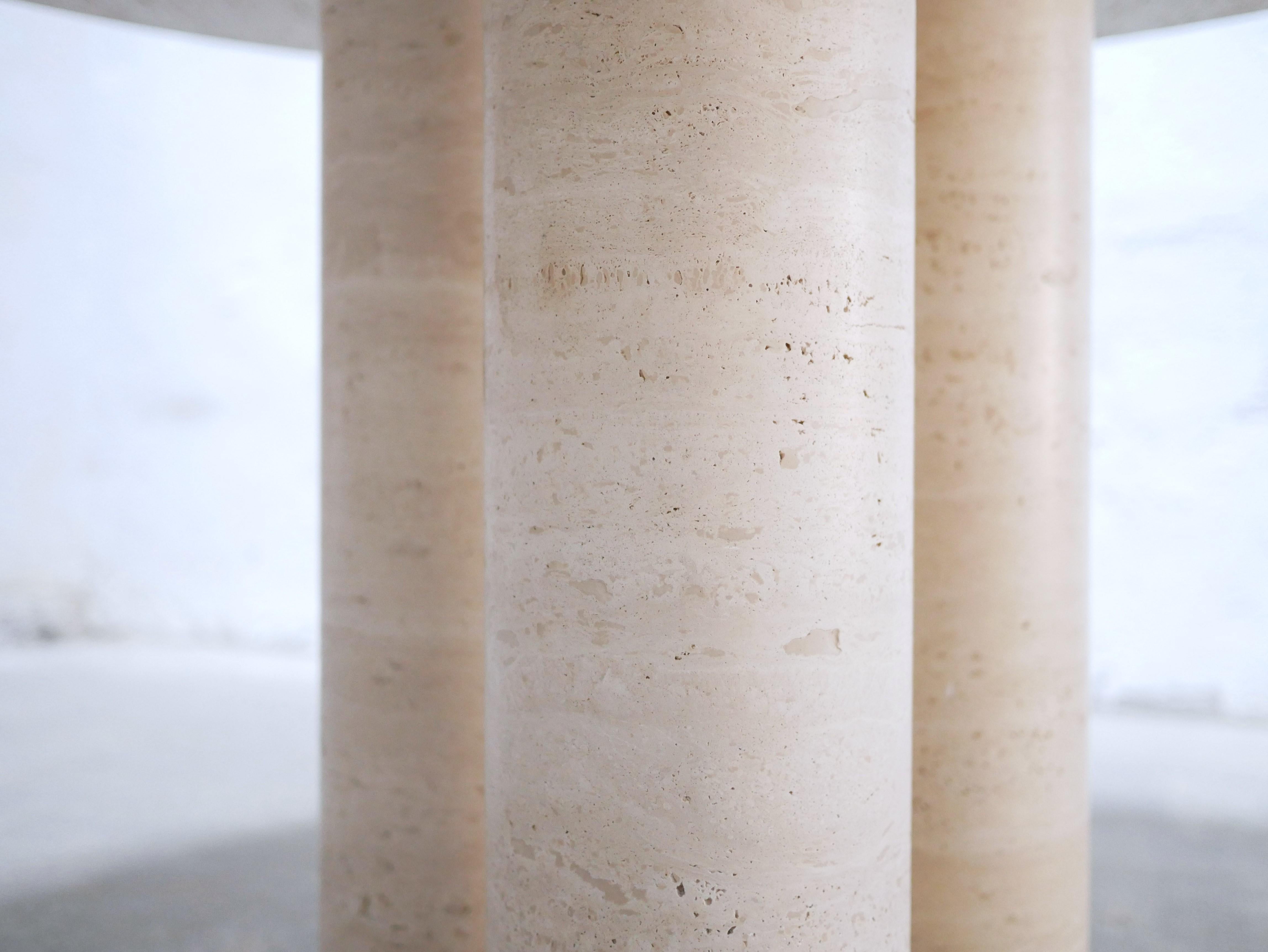 Italian Vintage Travertine Dining Table For Sale