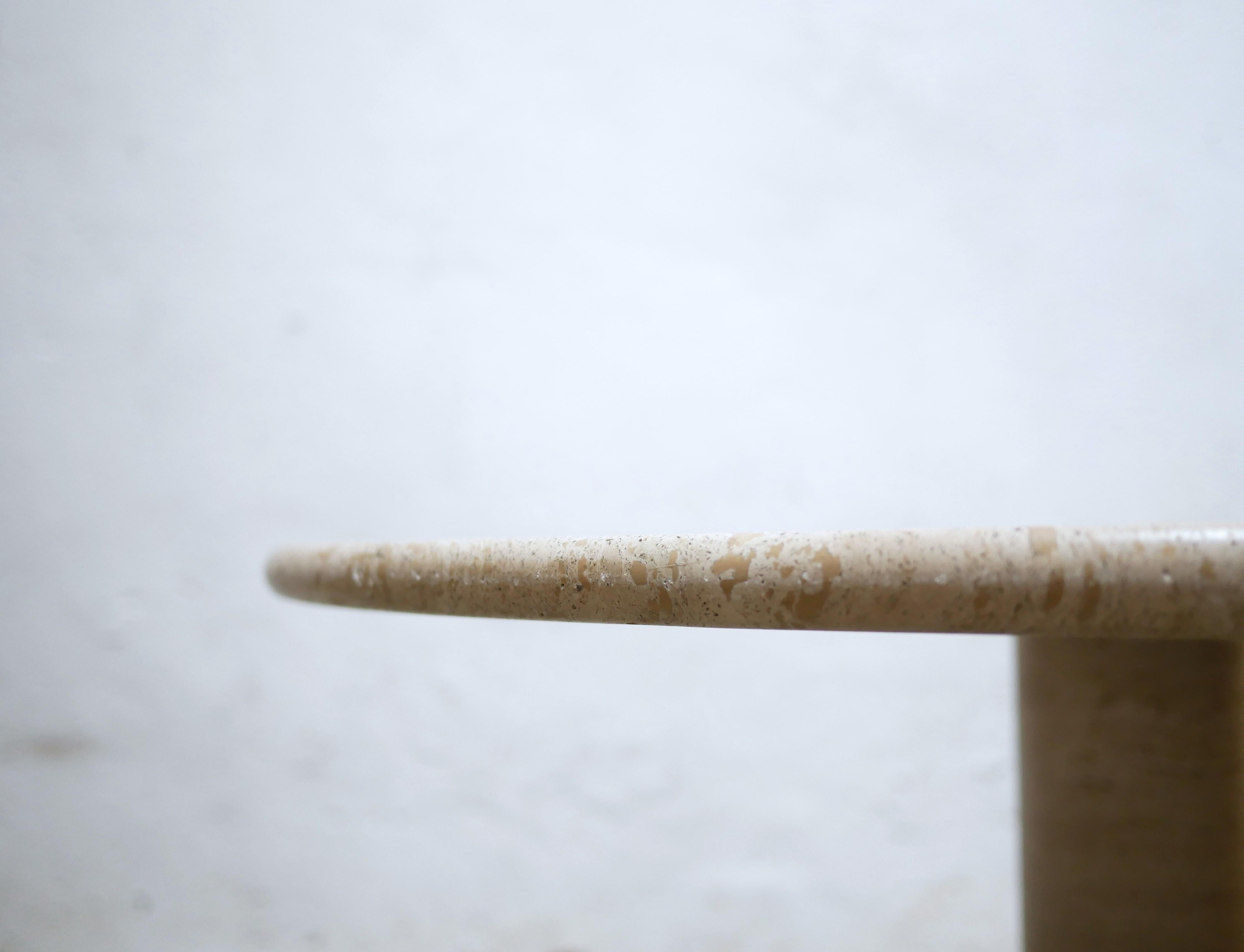20th Century Vintage Travertine Dining Table For Sale