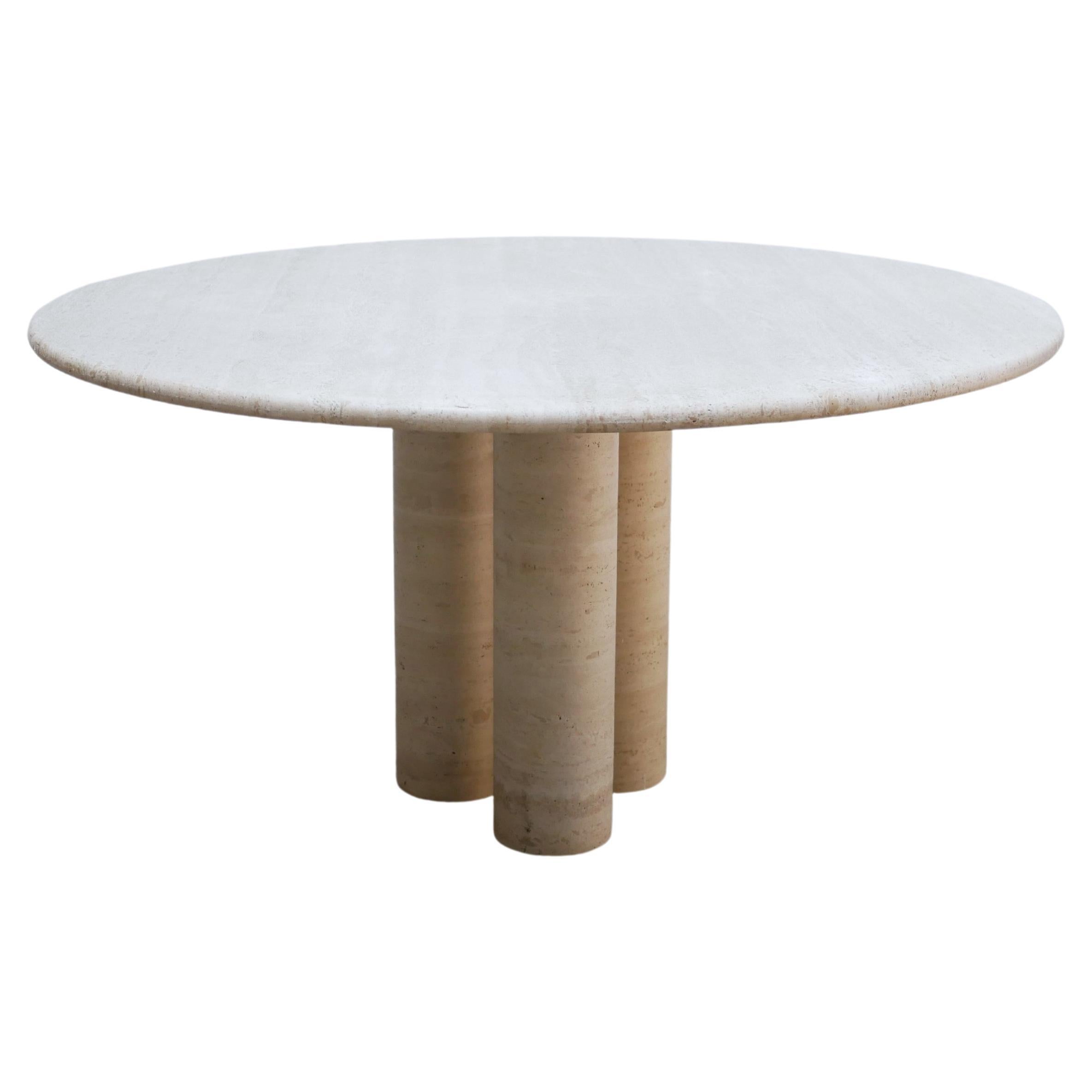 Vintage Travertine Dining Table For Sale