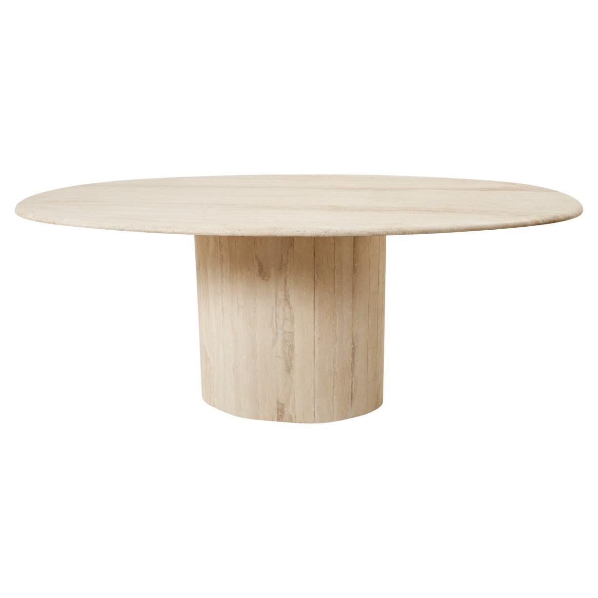 What is a travertine table?