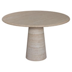 Vintage Travertine Dining Table From France, Circa 1970