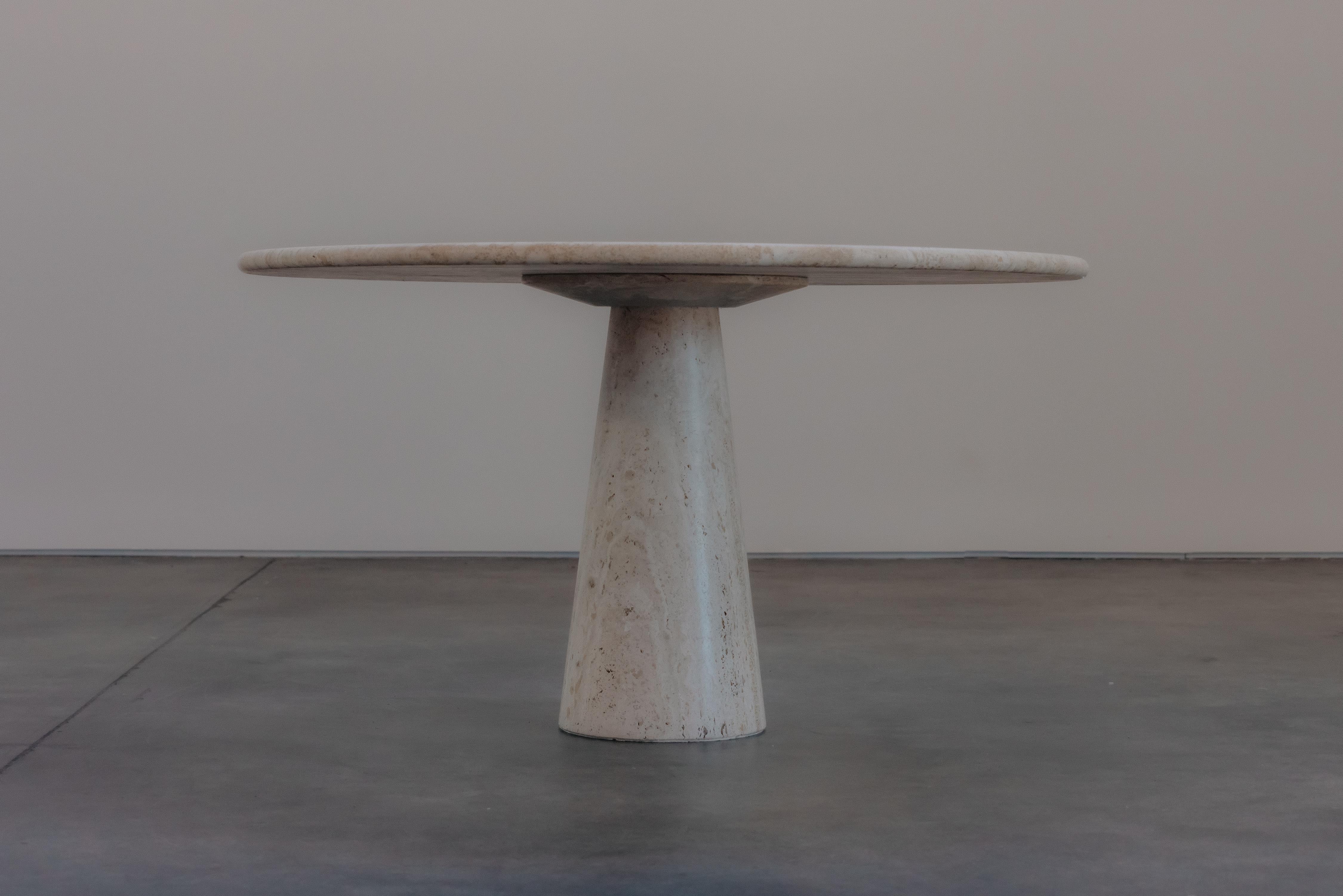 Late 20th Century Vintage Travertine Dining Table From Italy, Circa 1970 For Sale
