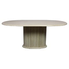 Vintage Travertine dining table, Italy 1970's