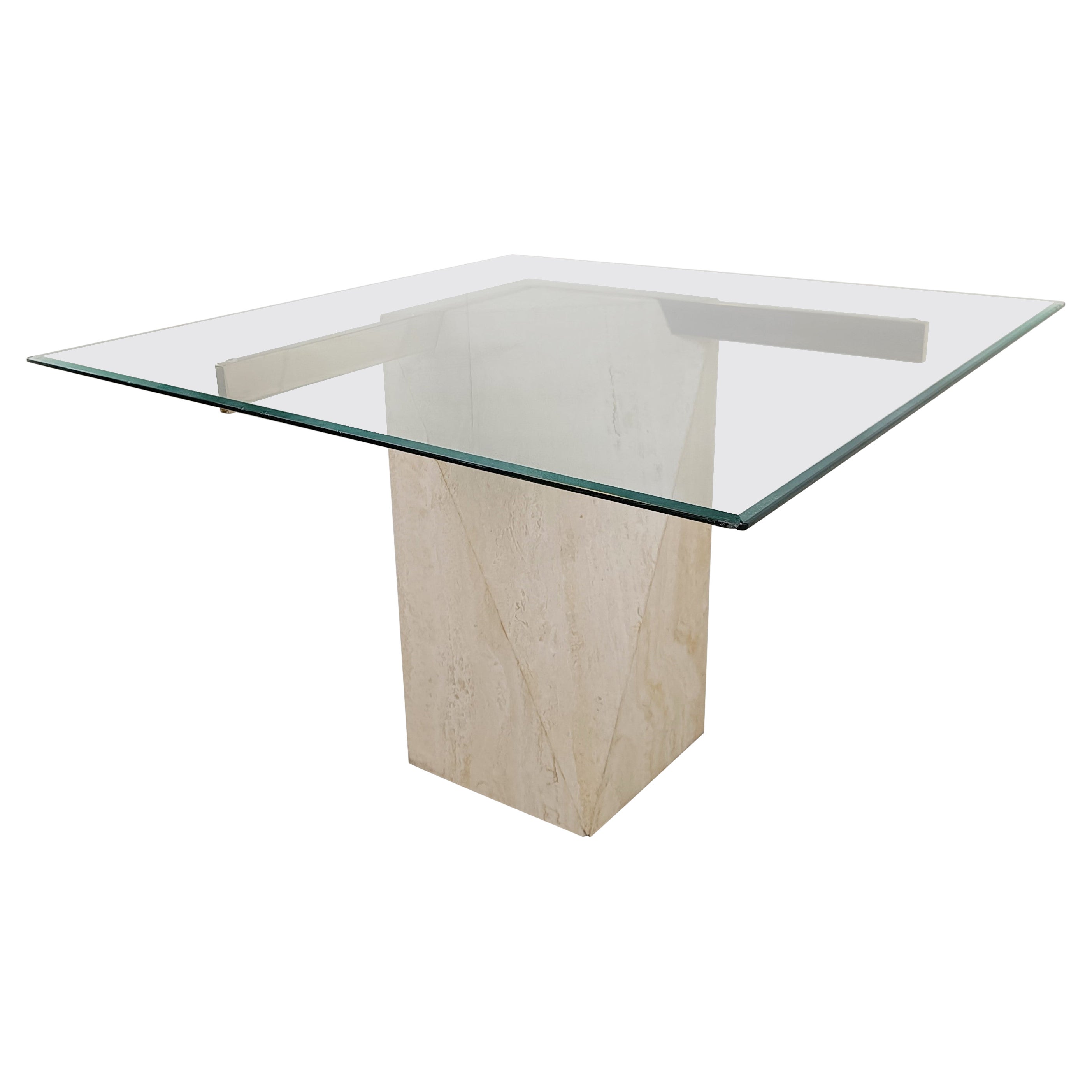 Vintage Travertine Dining Table or Side Table by Artedi, 1970s