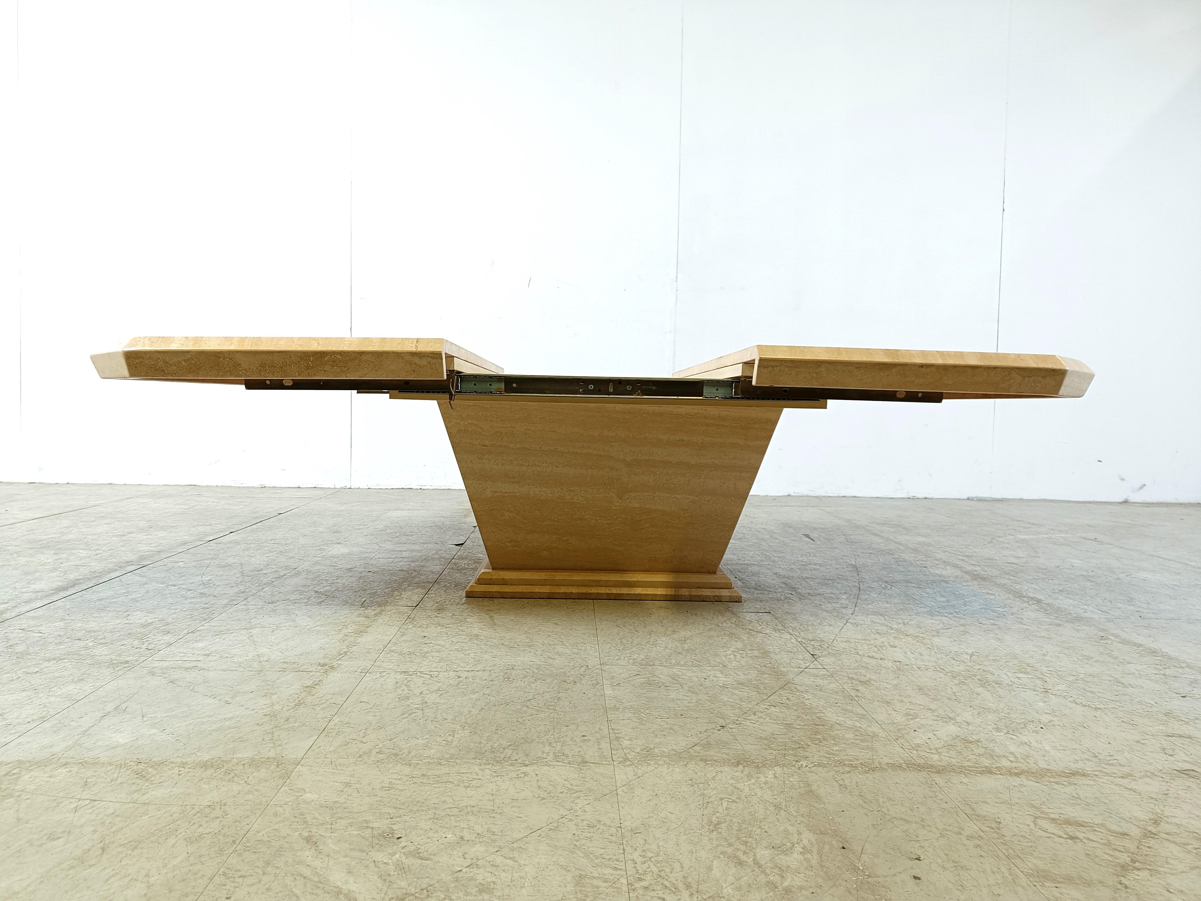 Vintage Travertine Hidden Bar Coffee Table, 1970s For Sale 2