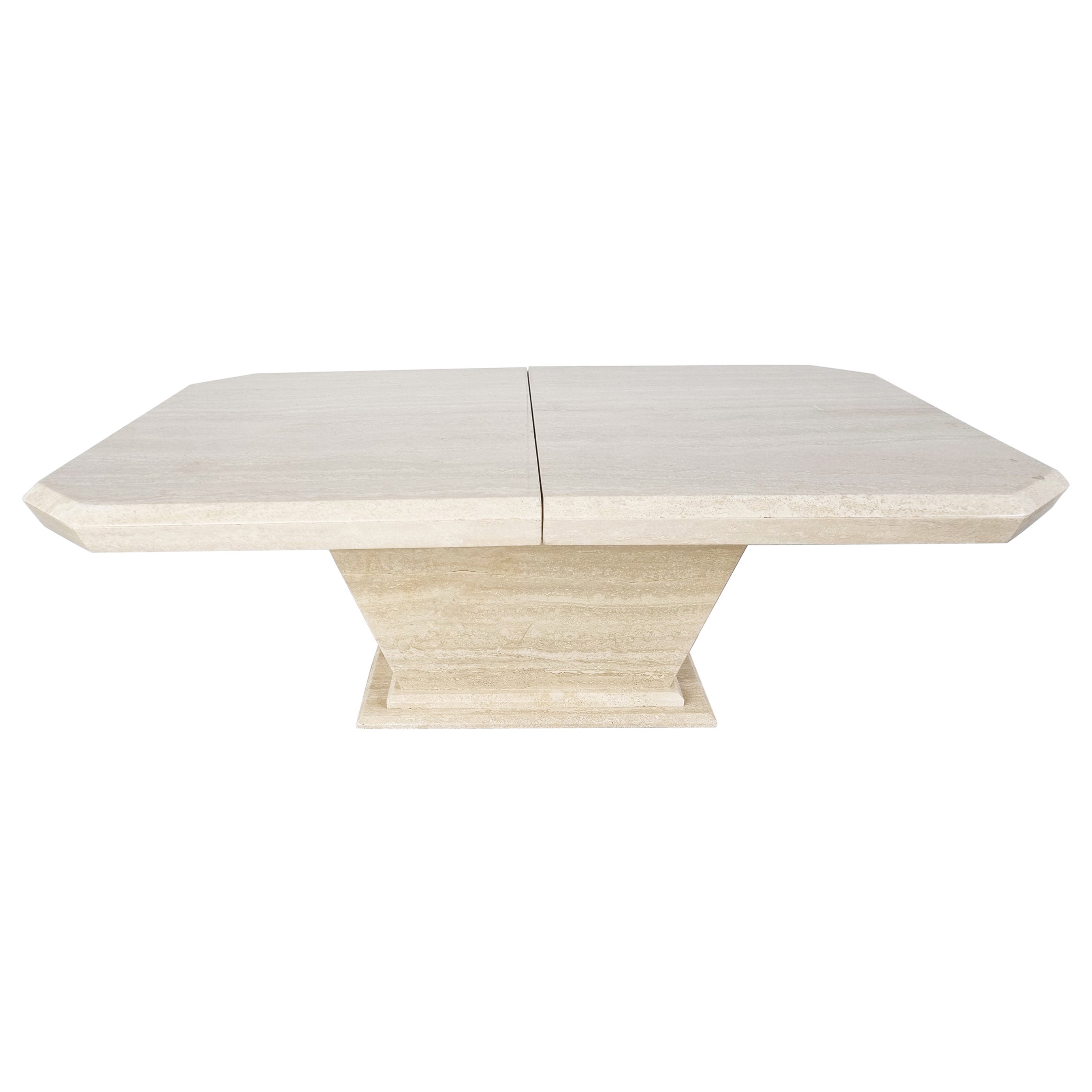 Vintage Travertine Hidden Bar Coffee Table, 1970s