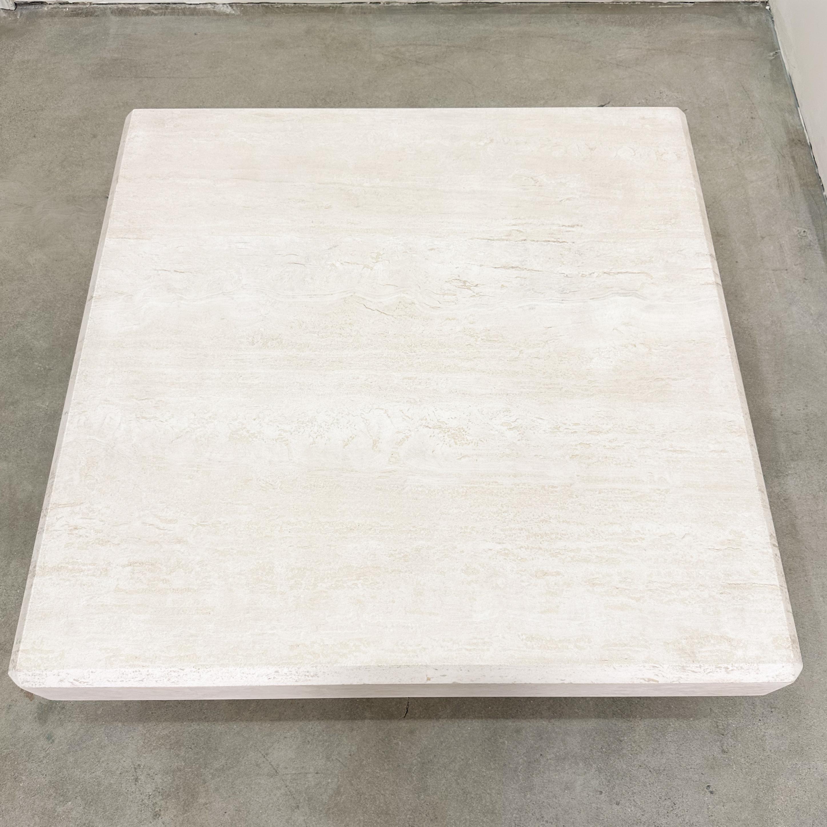 Vintage 70s Cream Travertine Coffee Table.

Vintage Light Cream Travertine Coffee Table.

The table is made out of travertine and honed and has no shine. It's in 2pc the top rests on the base. 

Color: Natural, light cream travertine.