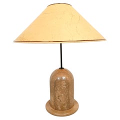 Vintage travertine table lamps, 1970s