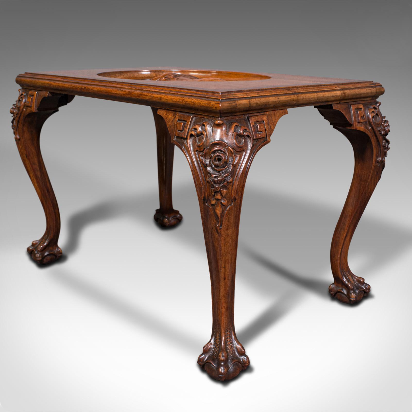 Vintage Tray Top Table, Oriental, Walnut, Decorative, Coffee, Art Deco, C.1940 For Sale 6