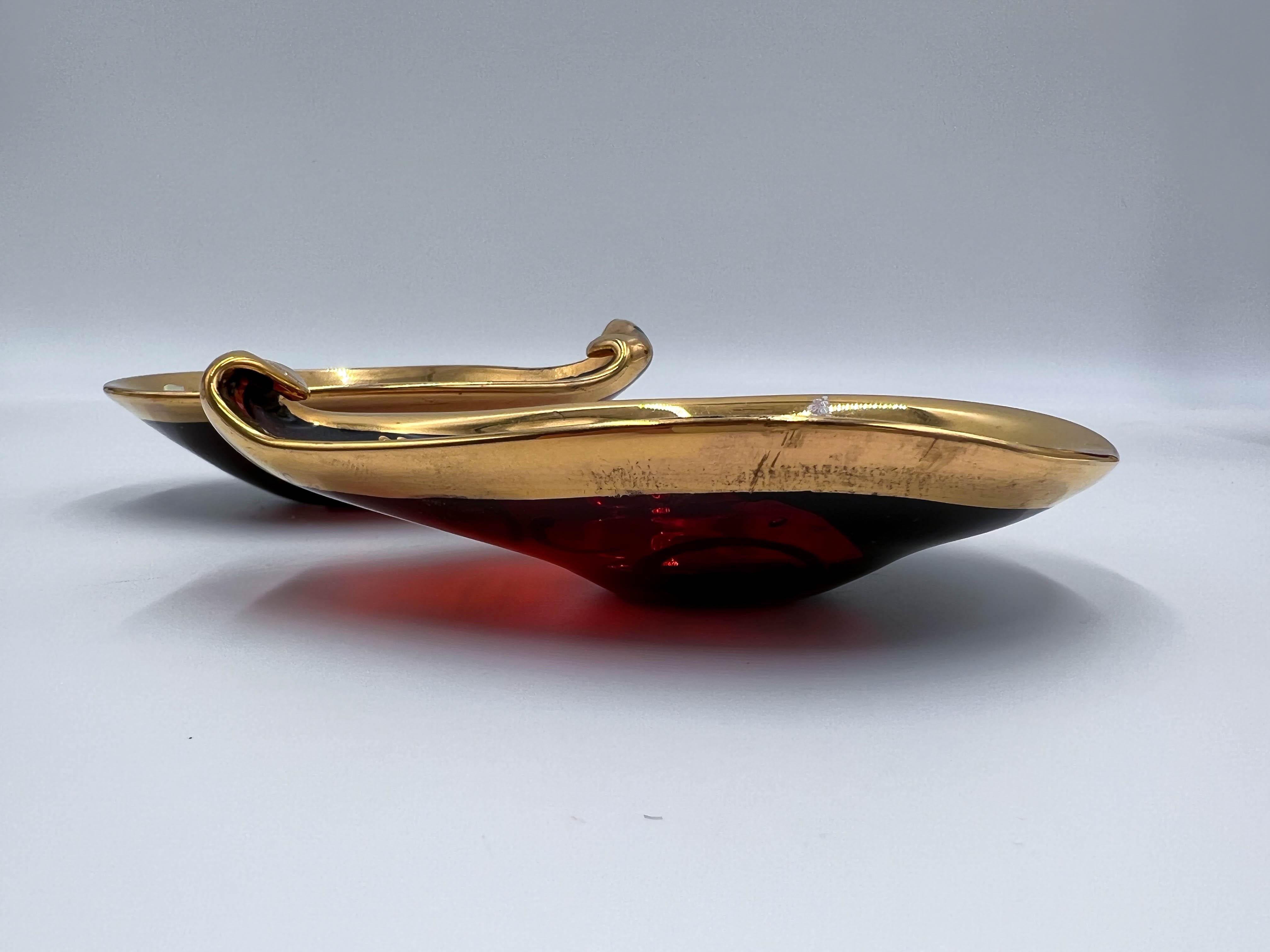 Vieux gobelets et pichet en verre de Murano vénitien rouge rubis Tre Fuochi, 8 pièces en vente 12