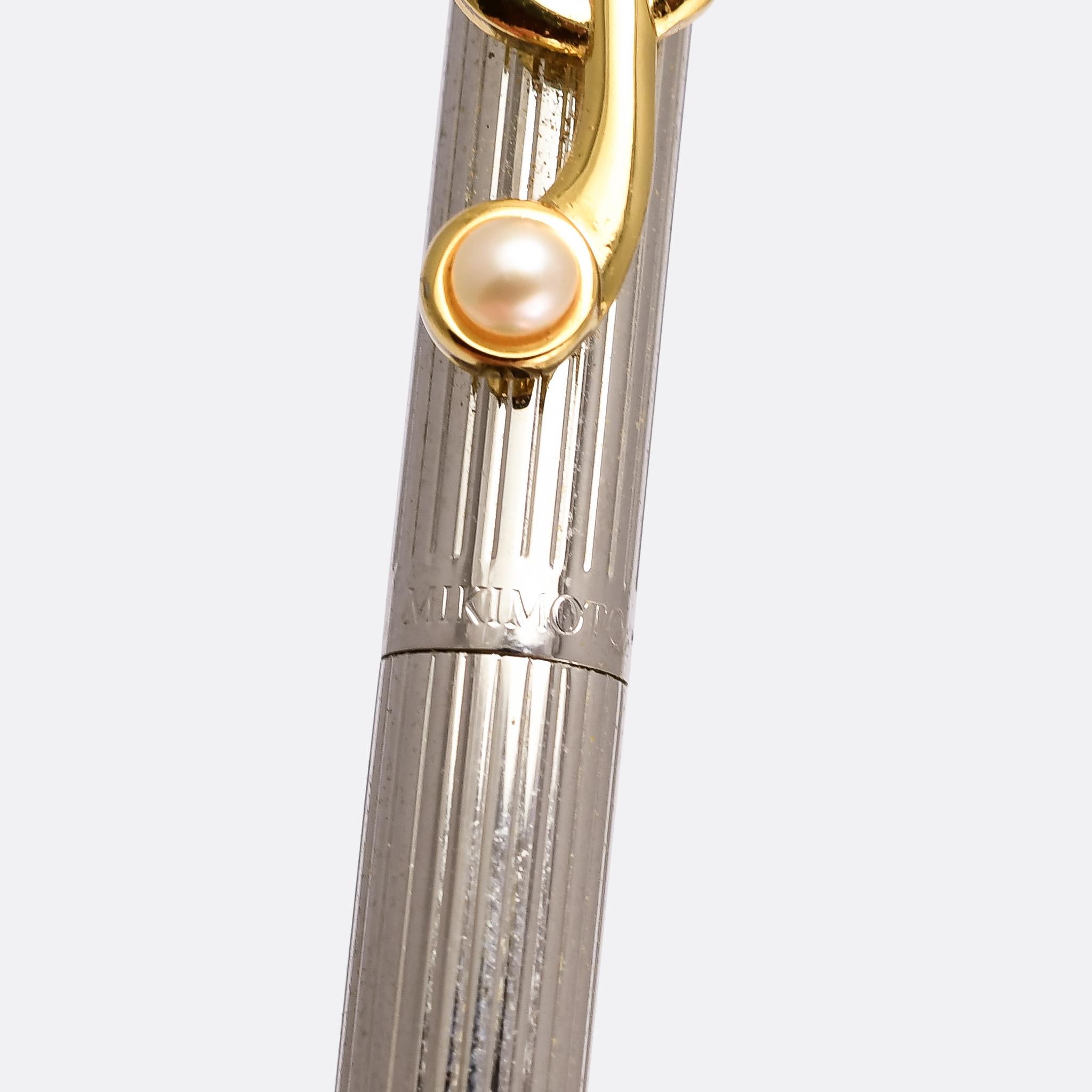 Treble Kleeblatt Mikimoto Perlenstift im Zustand „Gut“ im Angebot in Sale, Cheshire