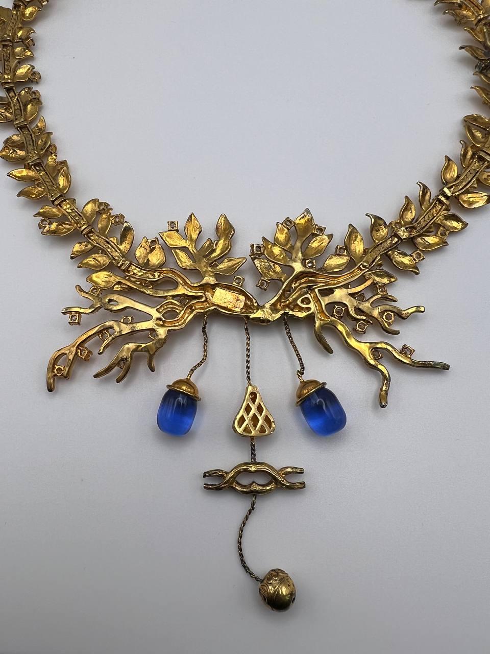 Art Nouveau Vintage Tree of Life Necklace by Salvador Dali