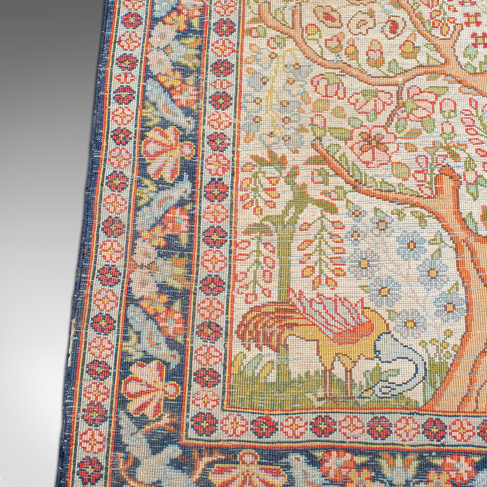 Vintage-Teppich „Baum des Lebens“, kaukasisch, gewebt, kleiner Teppich, Gebetsmatt, Art déco im Angebot 7