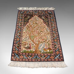 Vintage Tree of Life Rug, Caucasian, Woven, Small Carpet, Prayer Mat, Art Deco