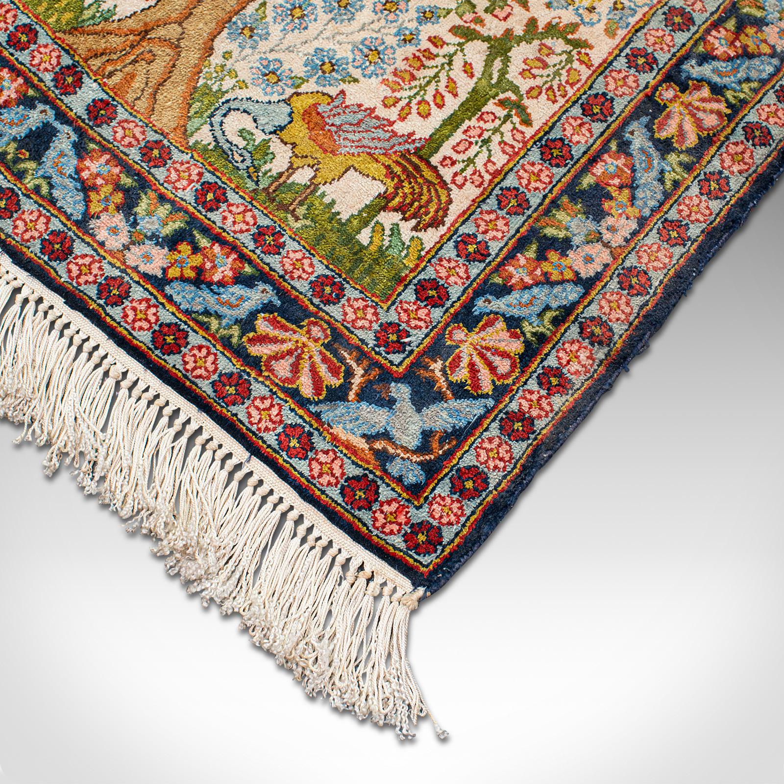 Vintage-Teppich „Baum des Lebens“, kaukasisch, gewebt, kleiner Teppich, Gebetsmatt, Art déco im Angebot 3
