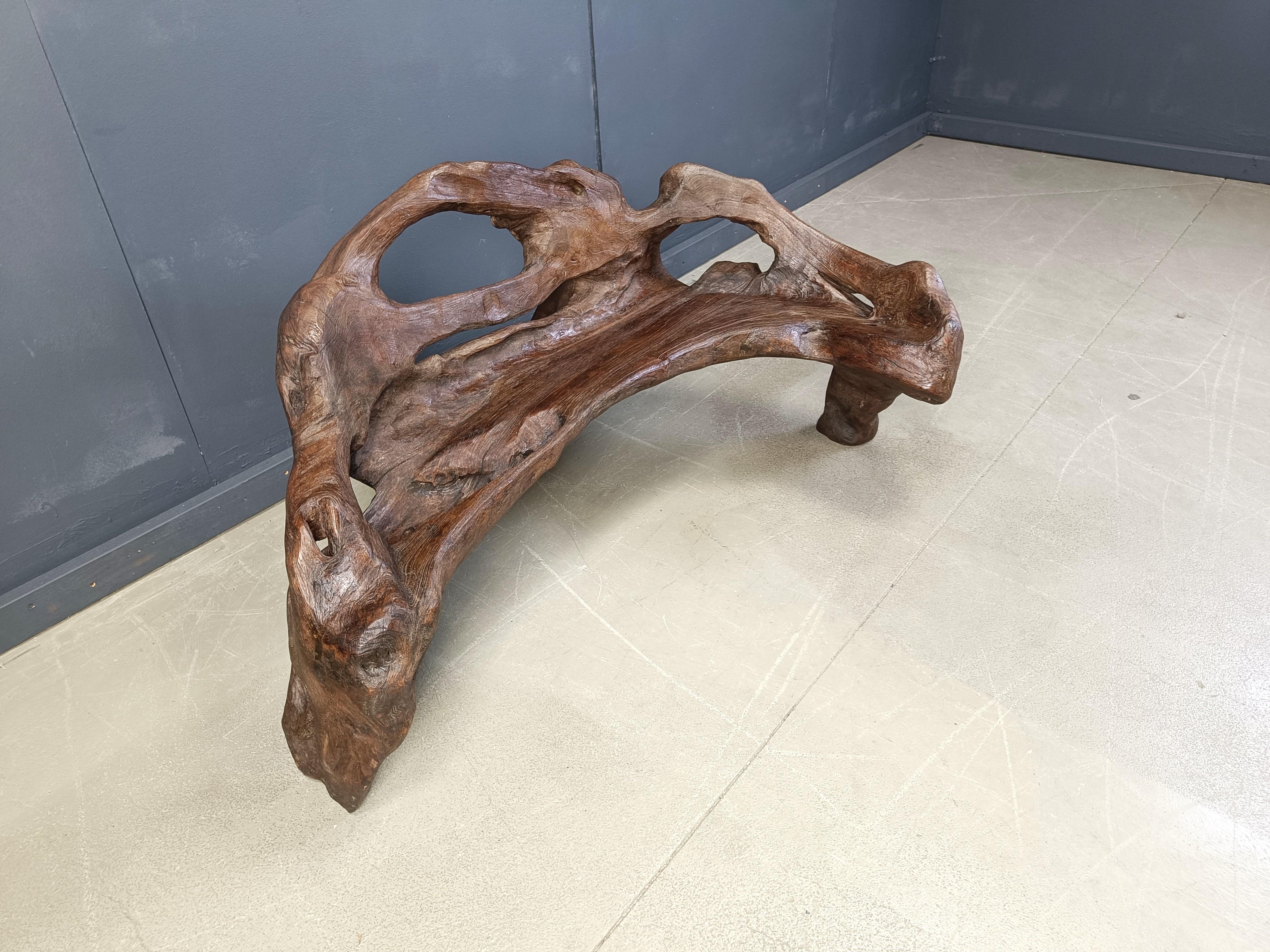 Vintage tree root bench, 1970s For Sale 2