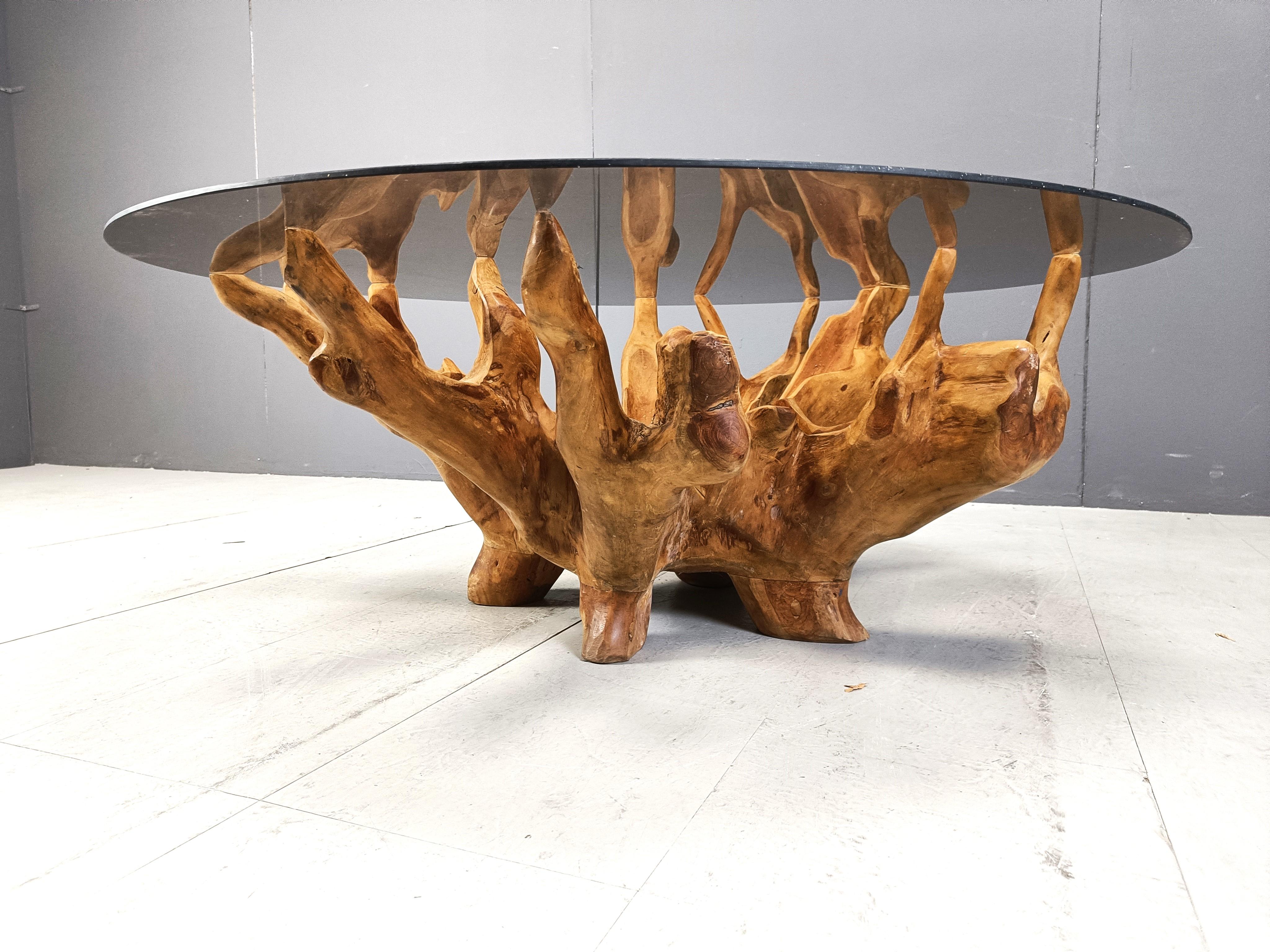 Vintage tree root coffee table, 1970s For Sale at 1stDibs