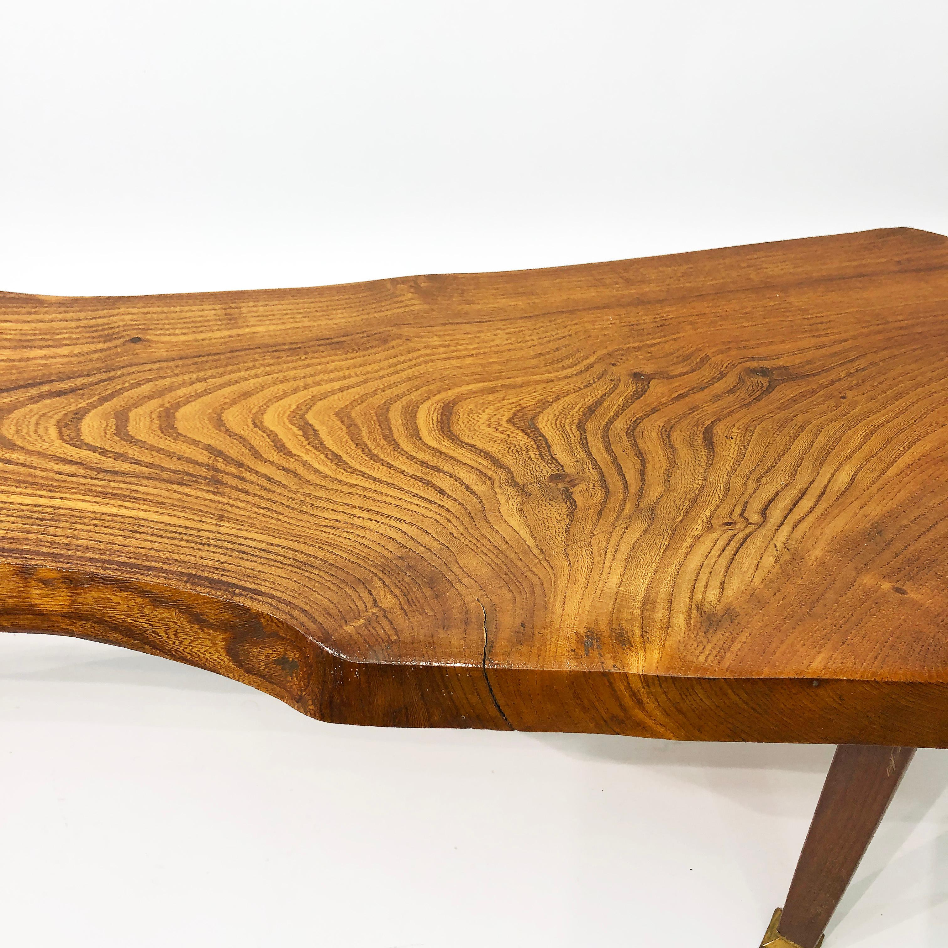 Laiton Vintage Tree Trunk Coffee Table 60s Live Edge Mid-century Wood  en vente