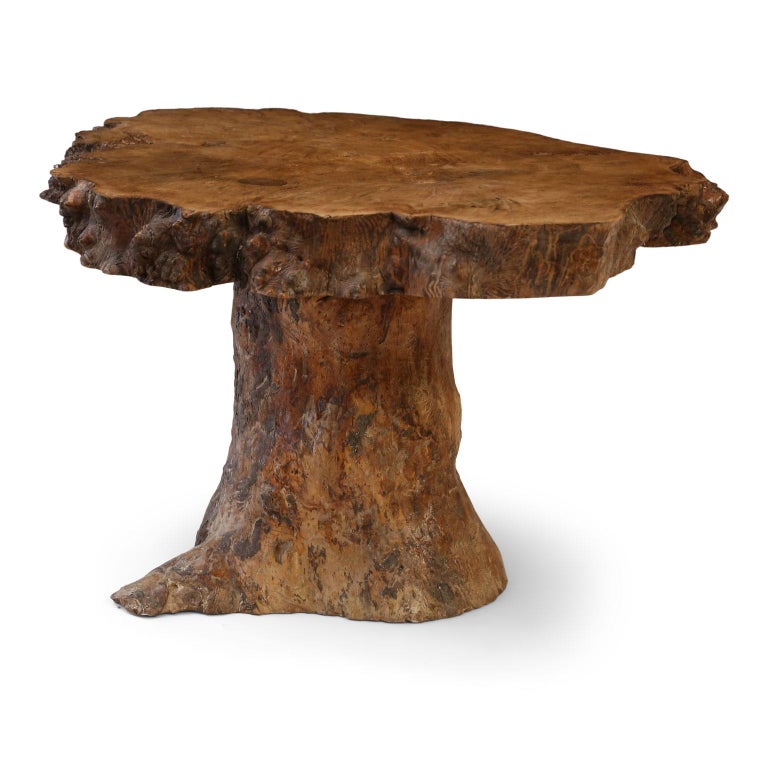 Vintage Tree Trunk Coffee Table For Sale at 1stdibs