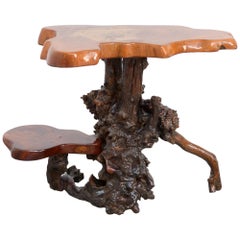 Vintage Tree Trunk Side Table