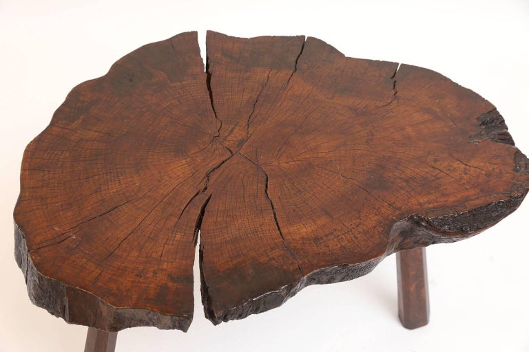 Vintage Tree Trunk Table For Sale at 1stdibs