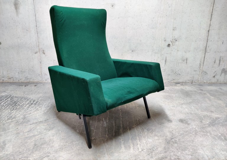 relax chair Vintage Trelax chair by Pierre Guariche for Meurop green lounge chair mid century lounge chair lounge chair 1950s