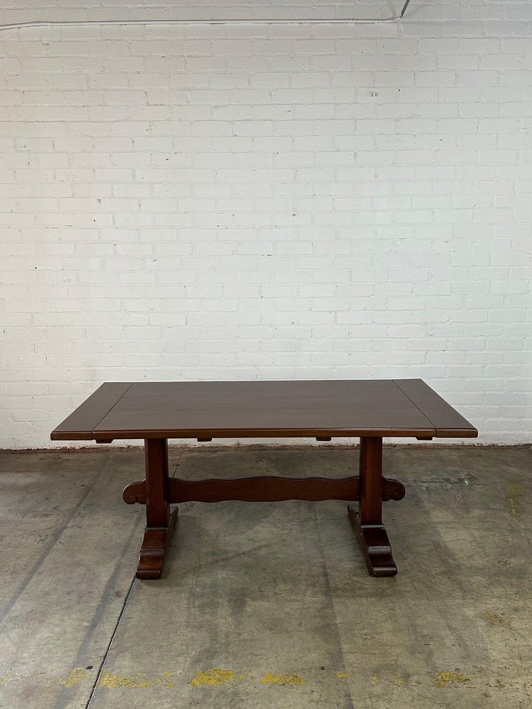 Vintage Trestle Dining Table For Sale at 1stDibs