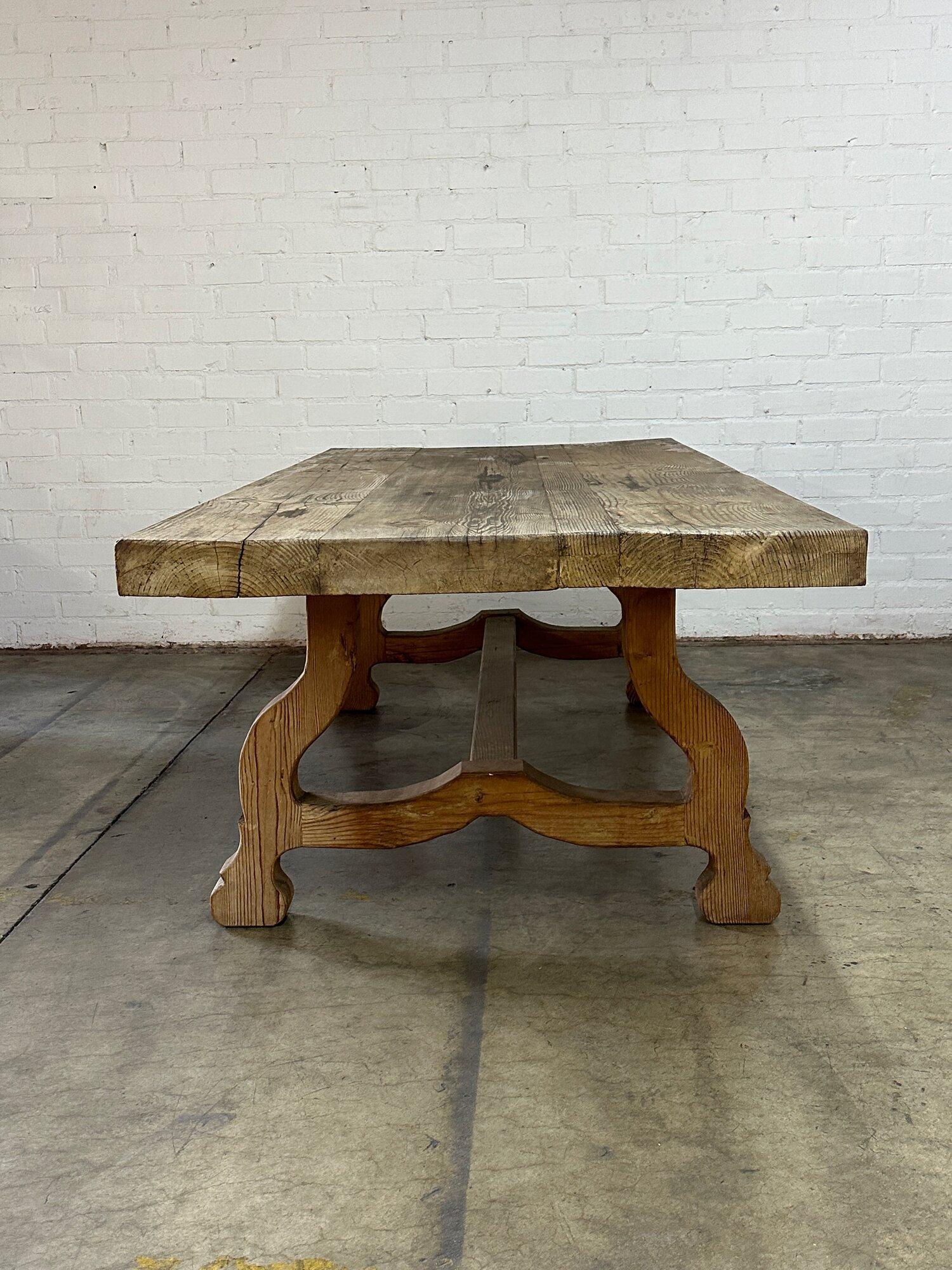 Vintage Trestle Farm table For Sale 5