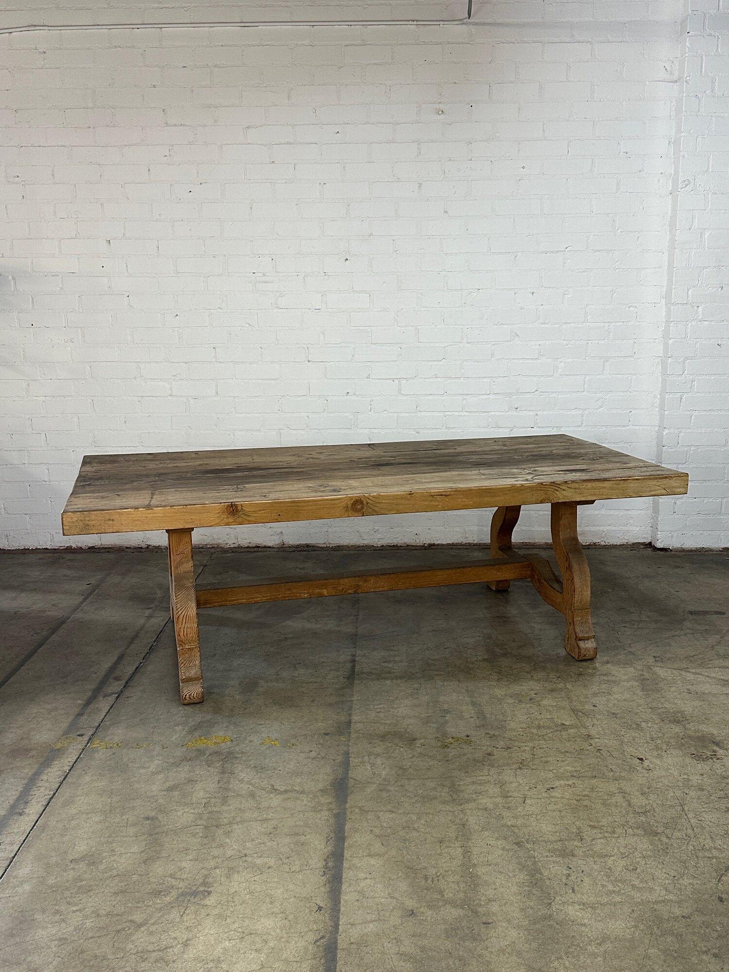 Vintage Trestle Farm table For Sale 7