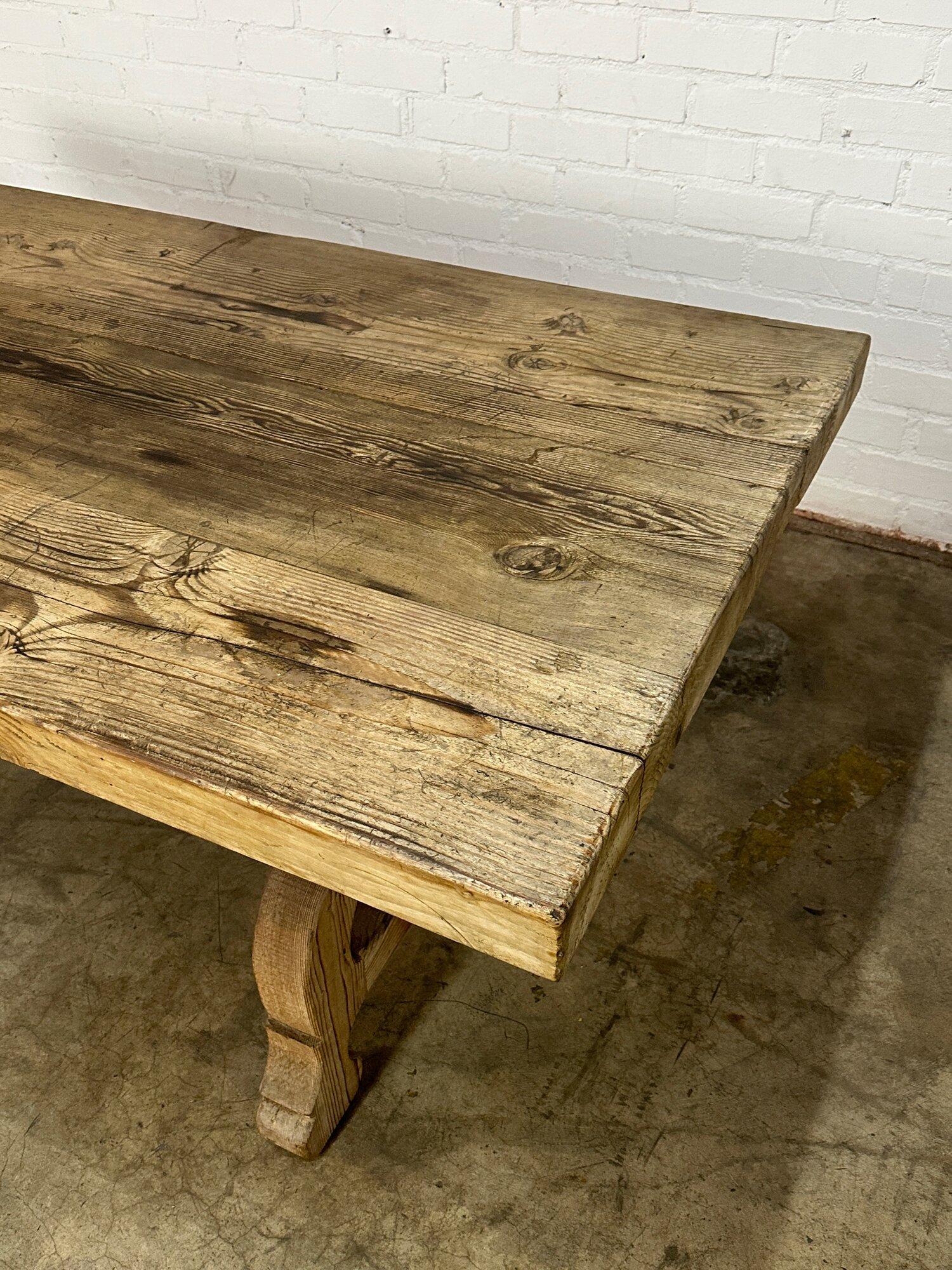 Vintage Trestle Farm table For Sale 2