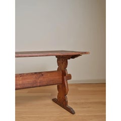 Vintage Trestle Wood Table
