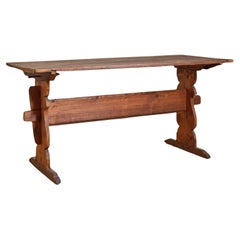Vintage Trestle Wood Table