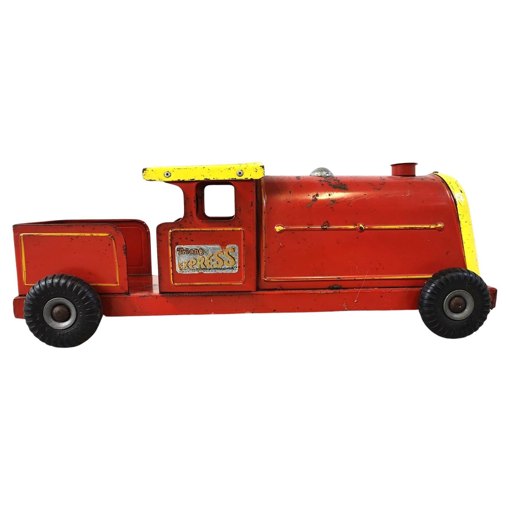 Vintage tri-ang tin toy car, 1950s