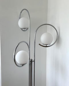 Vintage Tri-Arch Chrome Floor Lamp