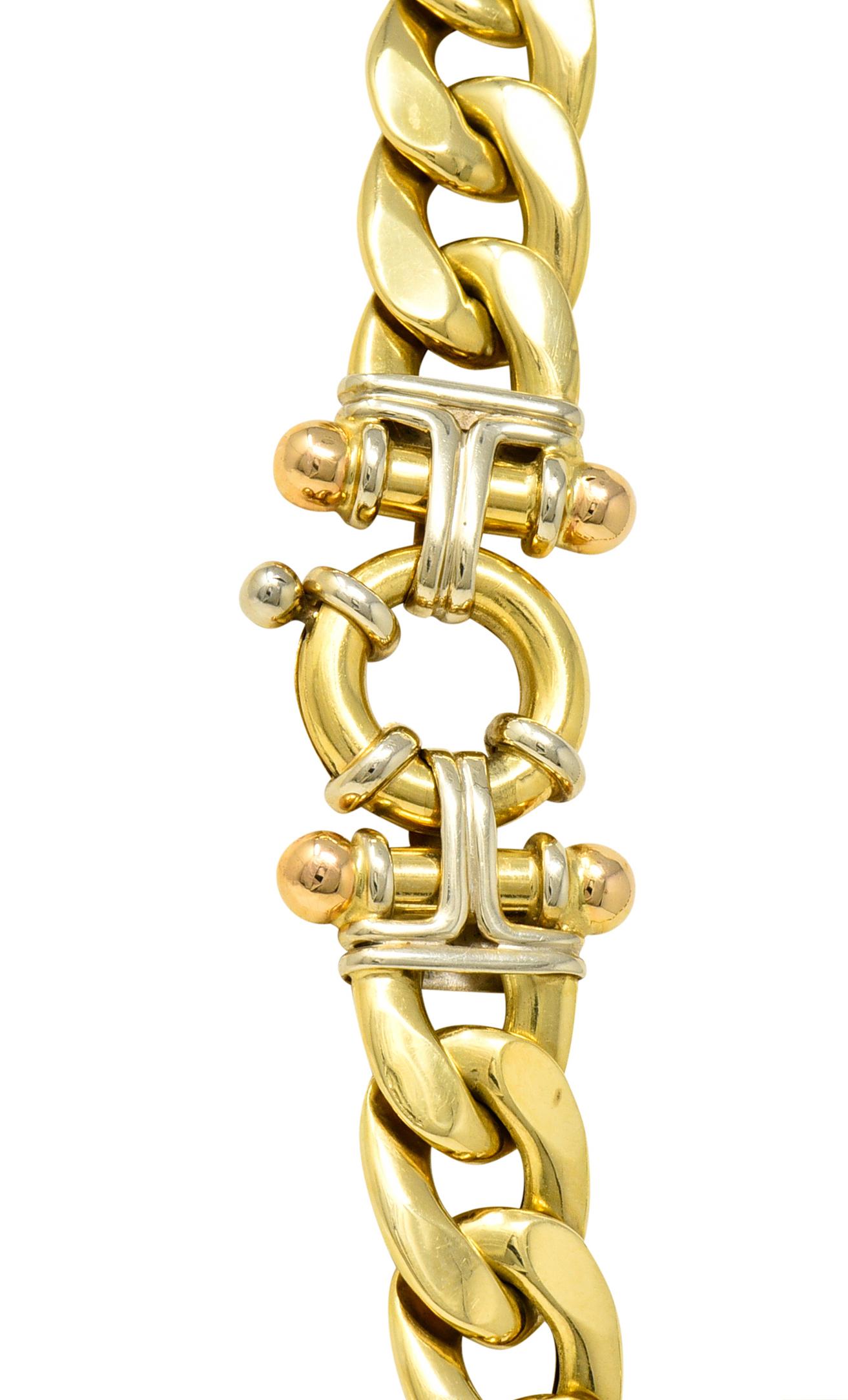 Men's Curb Chain Bracelet 9 mm 750 18 Kt Gold-Plated Several Colors B2348 