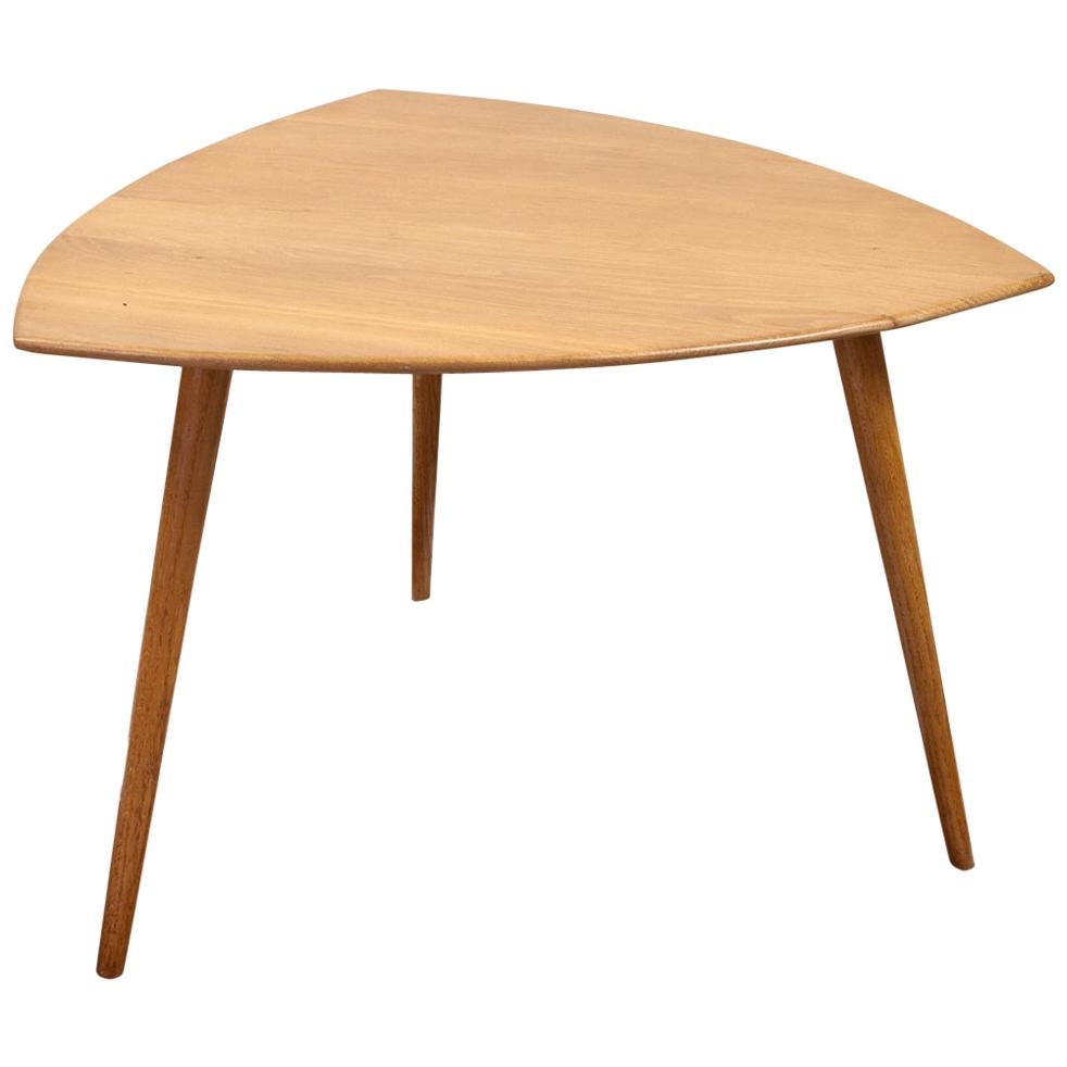 Vintage Triangle Beech Side Table Model TB16 by Pastoe, 1950 the Netherlands
