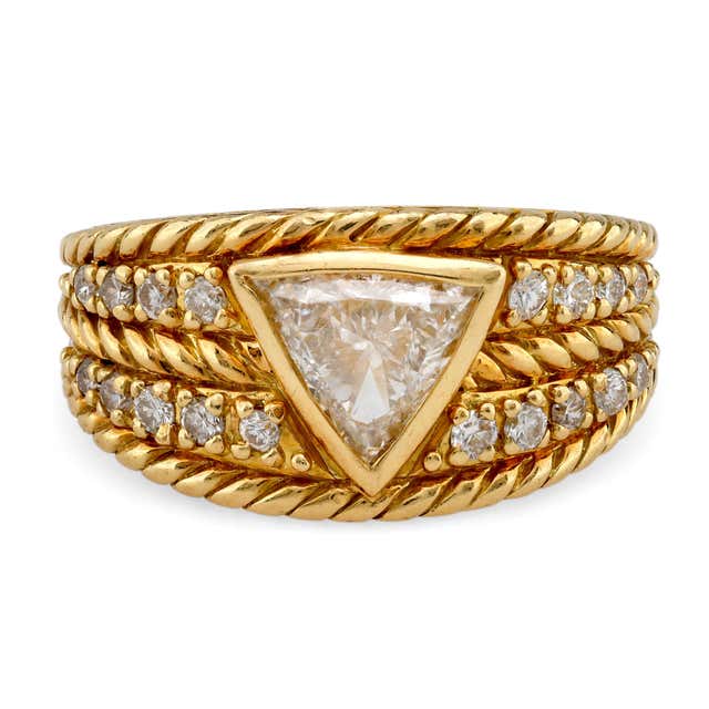 Triangle Cut Diamond - 490 For Sale on 1stDibs | triangle shape diamond ...