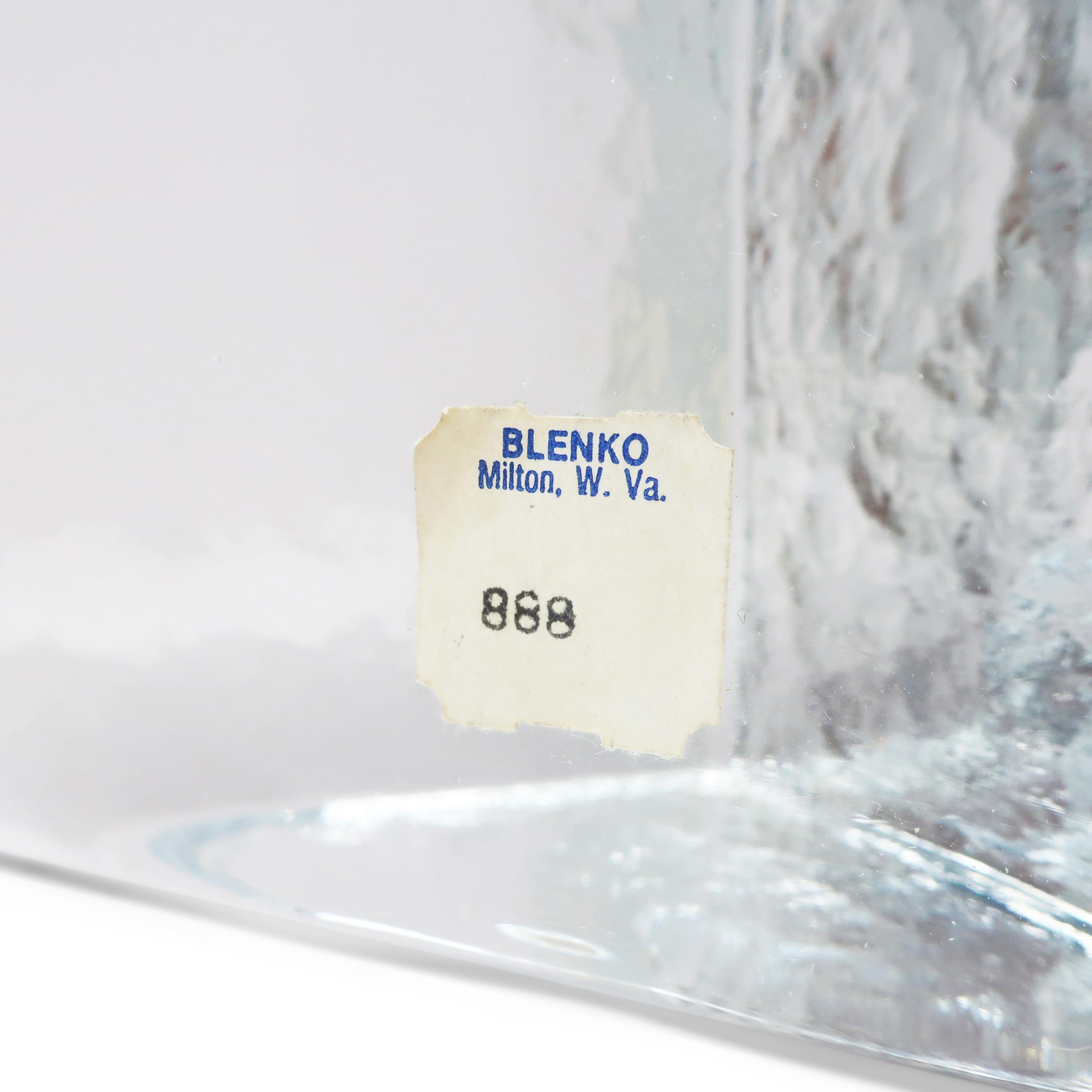 Dreieckige Buchstützen aus Gussglas von Blenko, Vintage im Angebot 2
