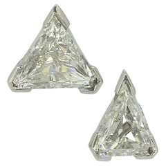 Boucles d'oreilles vintage à diamant triangulaire