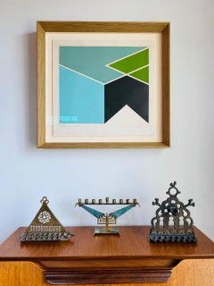Vintage Triangular Hanukkah Menorah